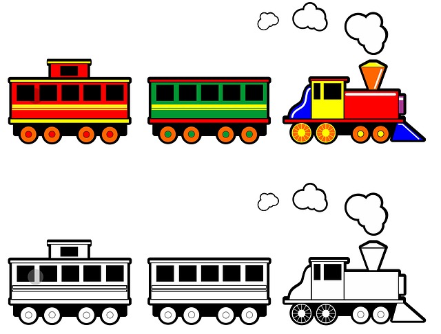 Ilustrace-vláček s vagónem